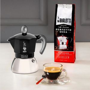 New moka induction black 4cups BIALETTI