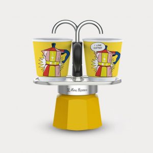 Set Mini Espress´´R´´Lichtenstein+2bicc.Amarilla BIALETTI