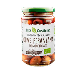 Olive peranzana denocciolate 280g dai campi di Puglia,BIO GUSTIAMO
