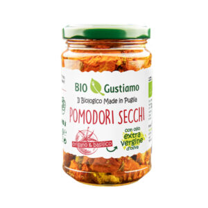 Pomodori secchi con olio extravergine d'olia origano e basilico 280g Puglia,BIO GUSTIAMO